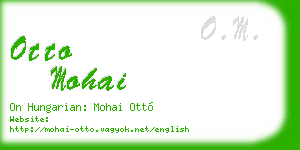 otto mohai business card