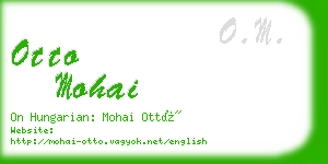 otto mohai business card